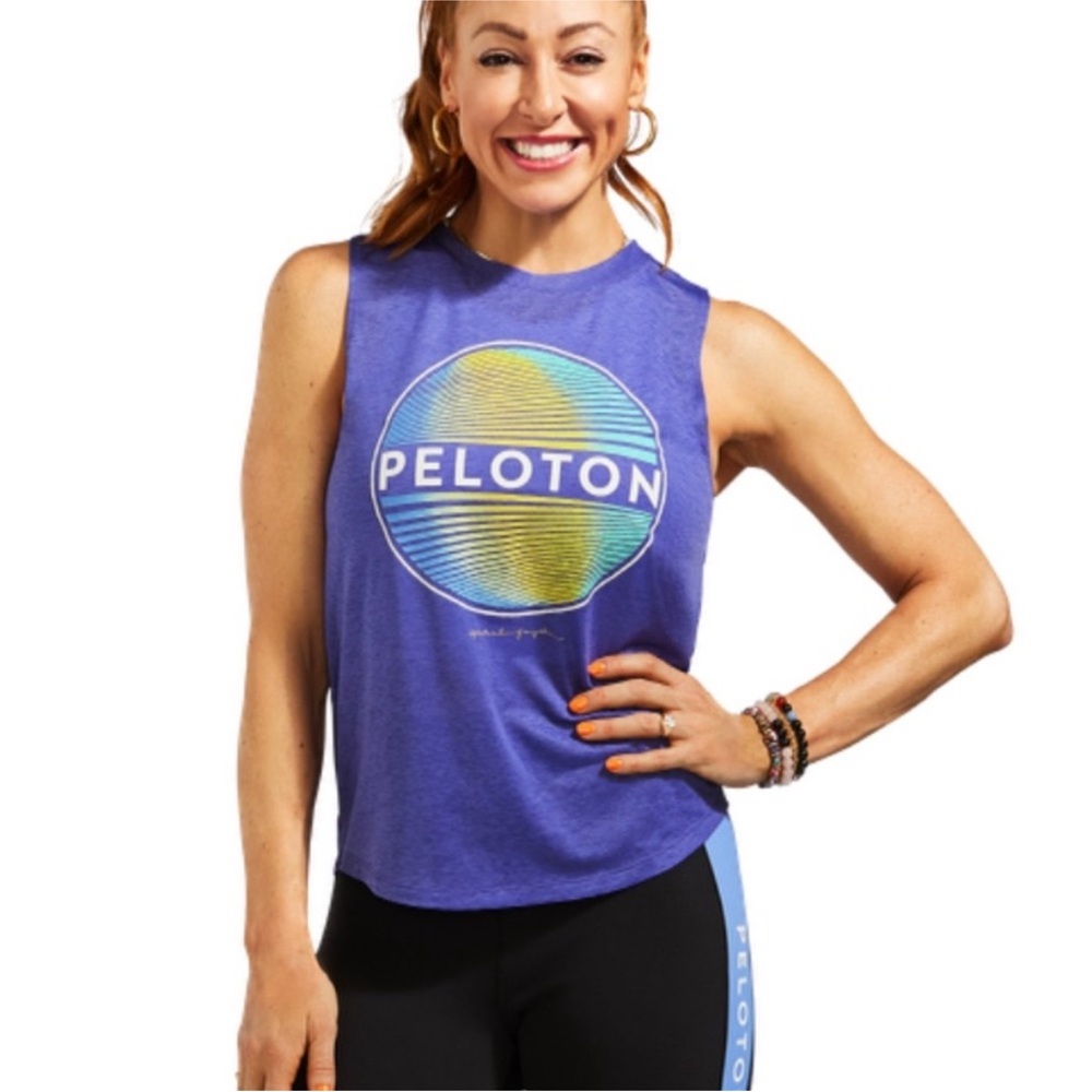 Spiritual Gangster x Peloton Iris color Tank Top - NWT - Size small